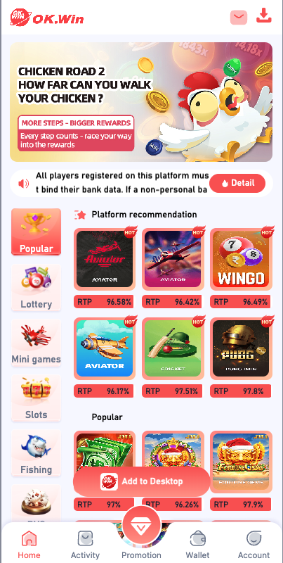 OK.Win app preview
